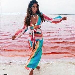 Billabong x SincerelyJules Rainbow Maxi Dress XS